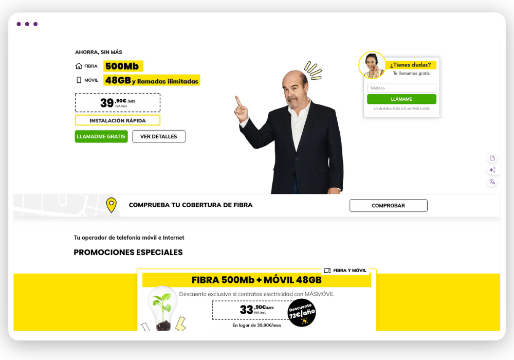Improving conversions for MásMóvil