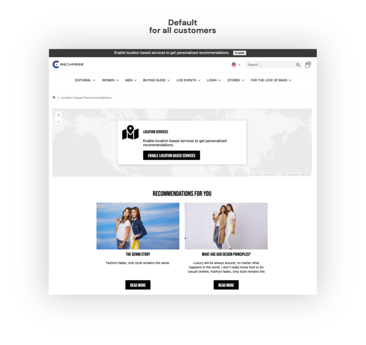 Default and basic personalization