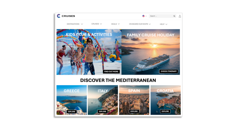 Cruises website