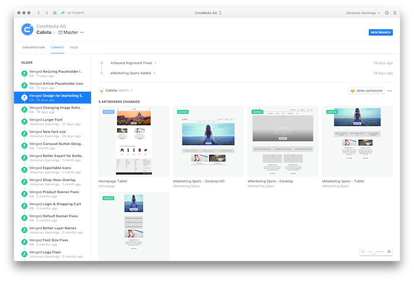 Screenshot of Calista Project in Abstract